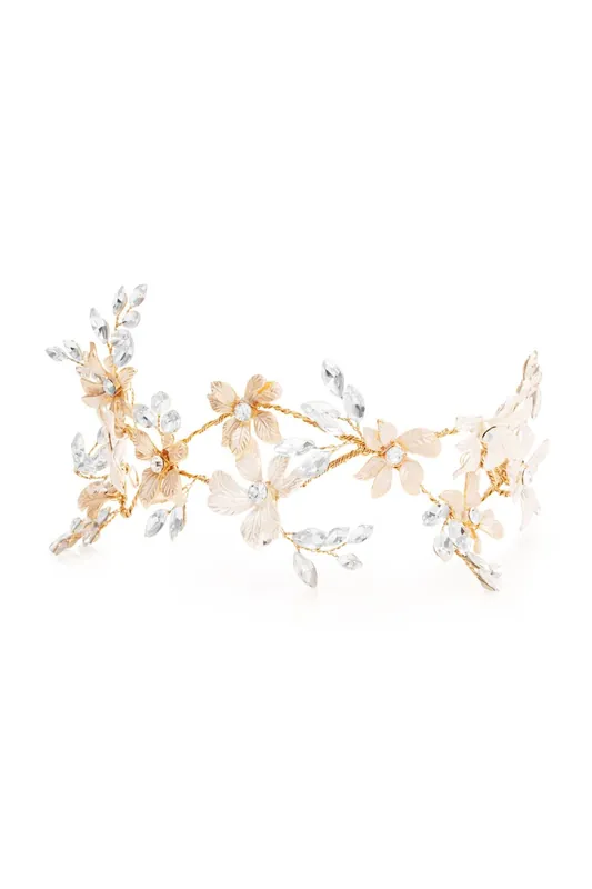 Jennilee Silver Plated 2 Tone Floral Hair Slide - Gift Pouch