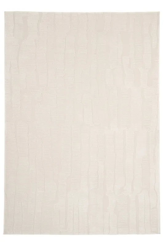 Scandi Neutral Plush Pile Cream Beige Living Room Area Rug - Kukoon