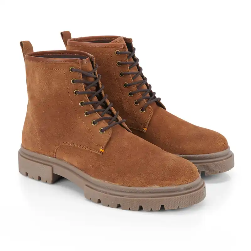 Greenwich Suede Leather Mens Lace Up Boots - Silver Street London