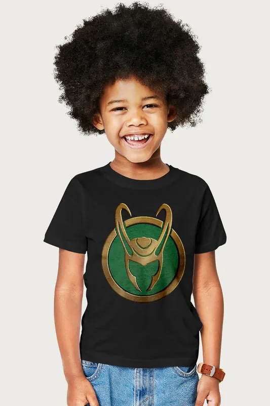 Gold Horns Helmet Logo Marvel T-Shirt