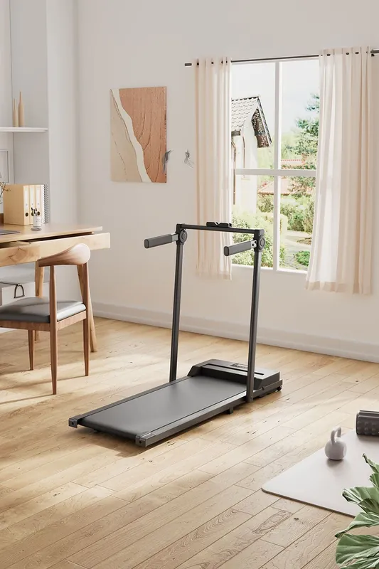 Treadmill with Side Handrails and Remote for Home Gym - Living and Home