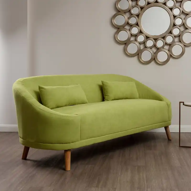 Orsina Comfortable Linen Sofa, Contemporary Seater Sofa For Livingroom, Stylish Mid Century Sofa For Bedroom