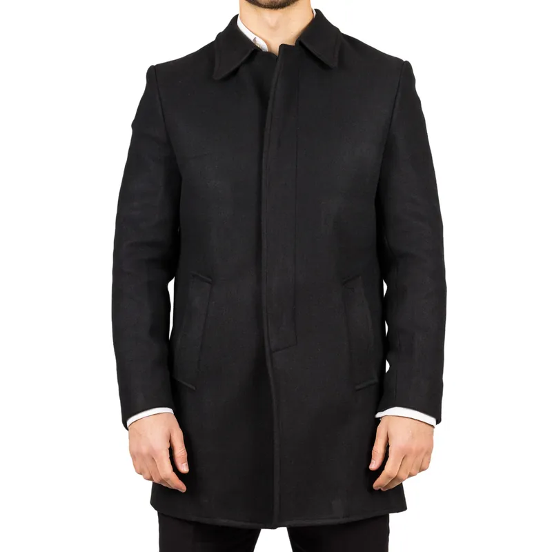 Classic Collar Wool Blend Overcoat Classic Trench Coat Winter Jacket - TruClothing