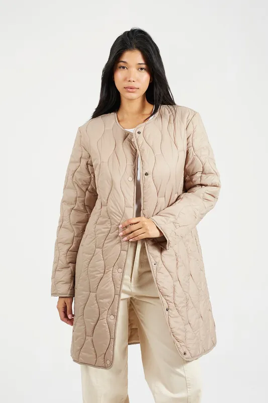 Longline Quilted Jacket - Brave Soul