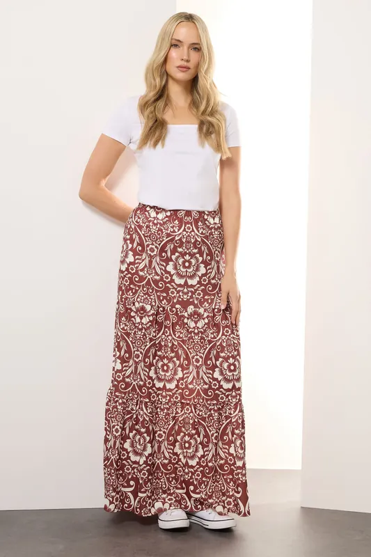 Tall Floral Tiered Maxi Skirt - Long Tall Sally