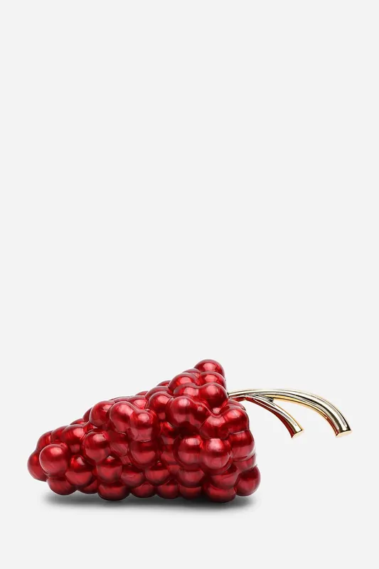 'Jazz' Grape Resin Clutch with Gold-Tone Accents