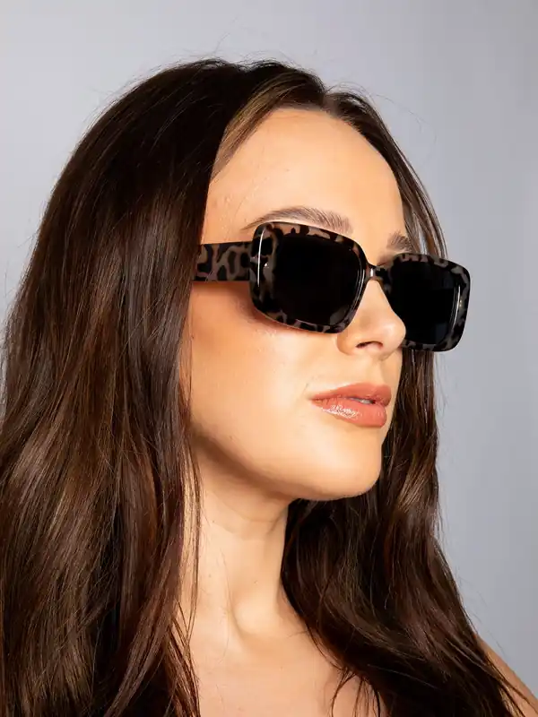 Oversized Sunglasses in Animal Print - SVNX