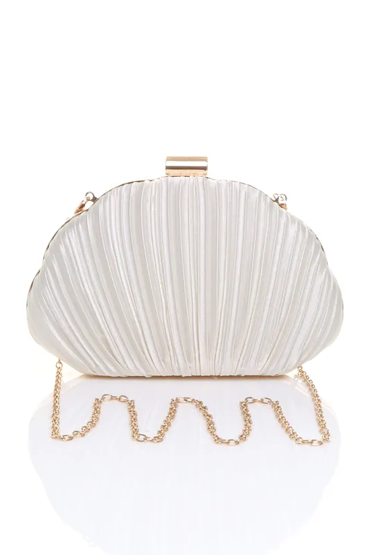 Evening Pleated Satin Prom Party Bag - AJVANI