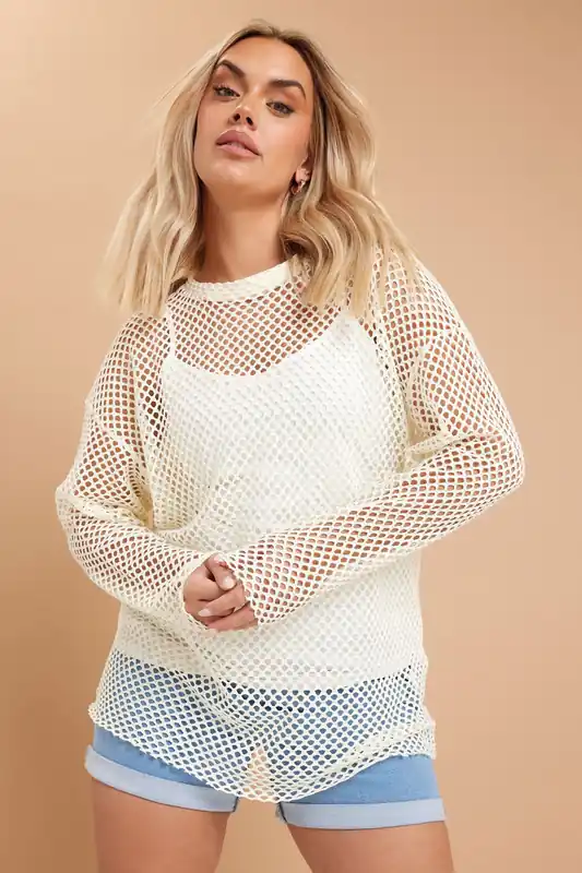 Crochet Crew Neck Sweatshirt - Yours