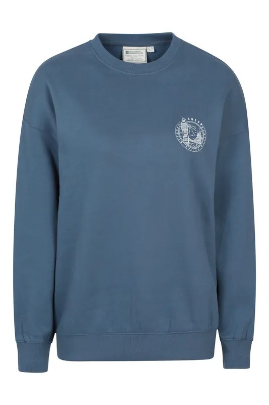 London' Comfortable Lightweight Warm Soft Cotton Graphic Sweatshirt - Mountain Warehouse