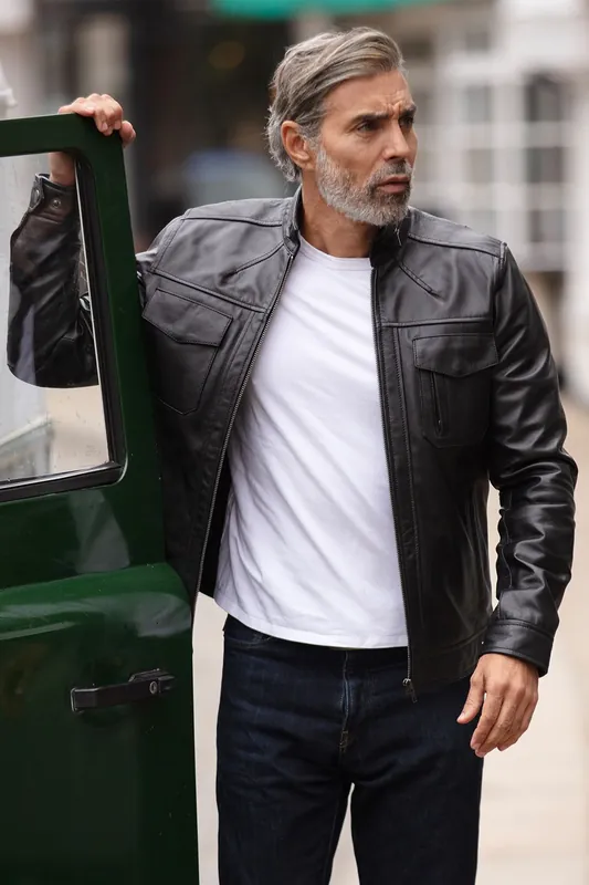 Edinburgh' Real Leather Bomber Jacket - Ashwood Leather