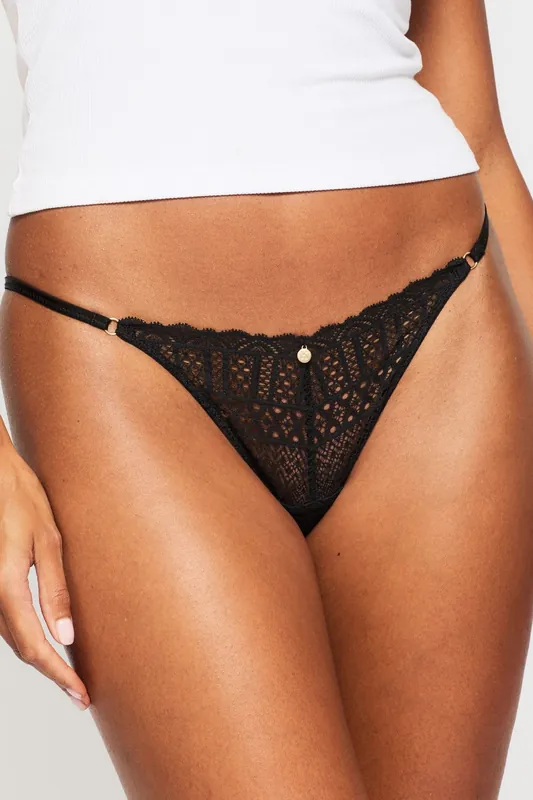 Knickerbox Geometric Lace Brazilian Knickers - Pack of 3