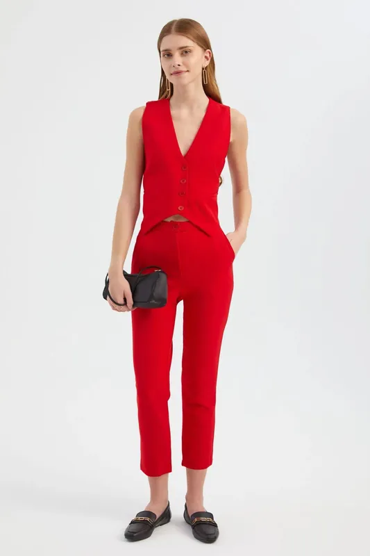 V Neck Buttoned Waistcoat - Hiccup