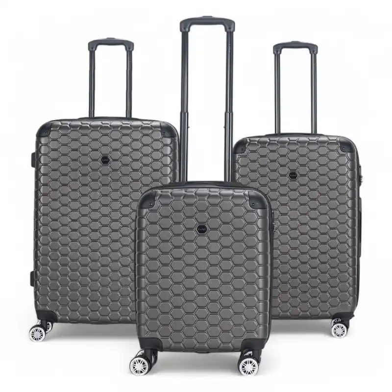 Hard Shell ABS 8 Wheel Luggage Travel Cabin Holiday Bags Suitcase - Infinity Leather