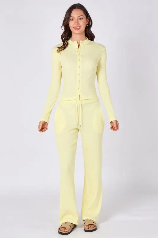 Ribbed Button-Up Co-Ord Set