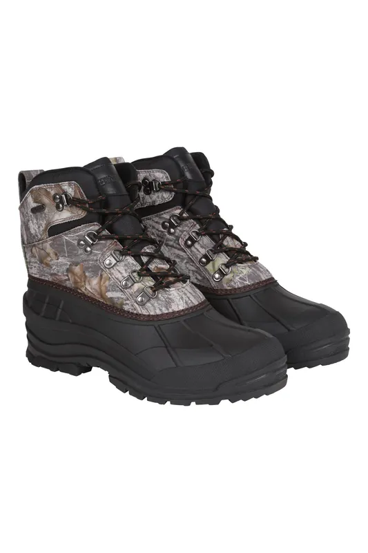 Woodland' Camo Print Water Resistant Thinsulate Lined Snow Boots - Mountain Warehouse