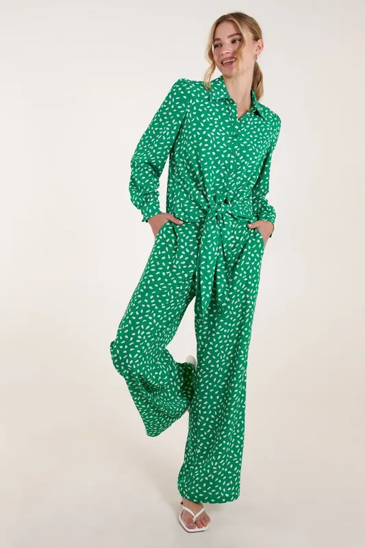 Abstract Polka Dot Trousers - Blue Vanilla