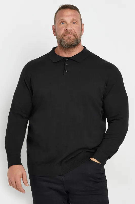Knitted Long Sleeve Polo Shirt - BadRhino