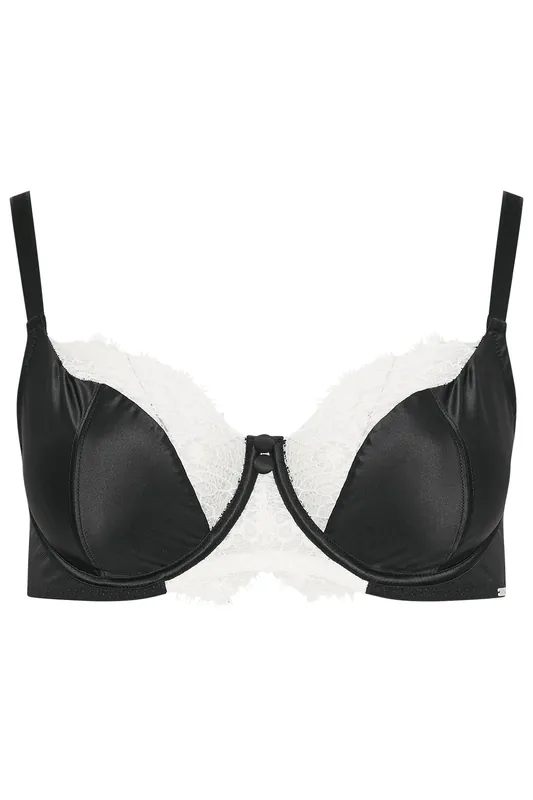 Contrast Lace Non-Padded Underwired Bra