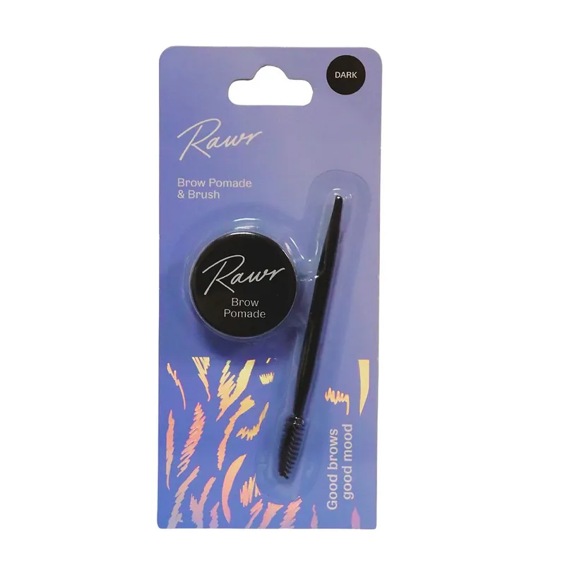 Pomade & Brush Dark Brown - Rawr Beauty