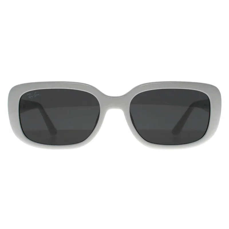 Rectangle Polished White Dark Grey RB4421D Bio Based - Ray-Ban