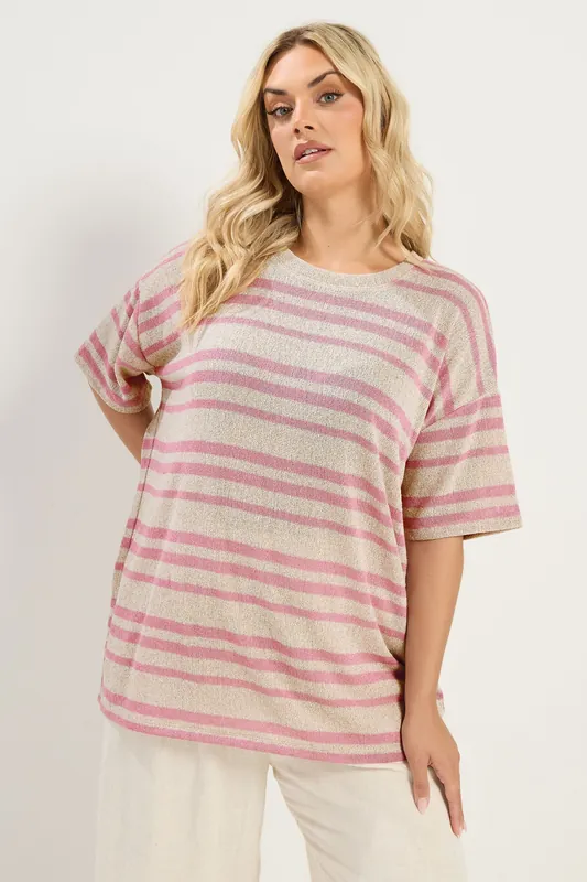 Striped Knitted Boxy T-Shirt