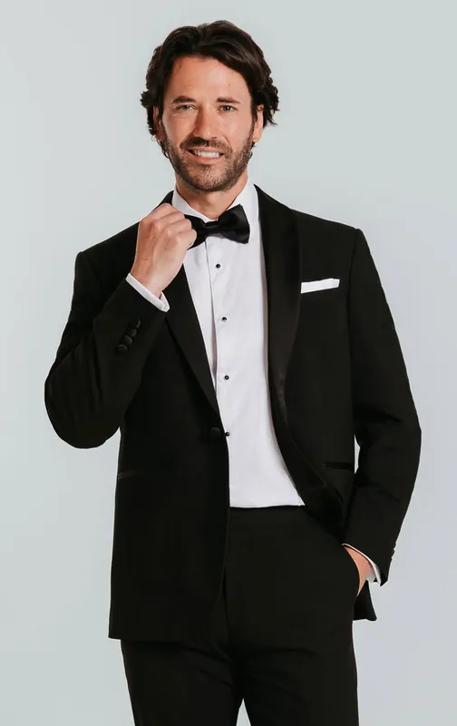 Black Shawl Lapel Tuxedo Jacket - Dobell