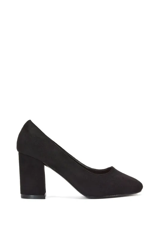 Esme' Round Toe Mid Block Heel Court Shoe Heels - XY London