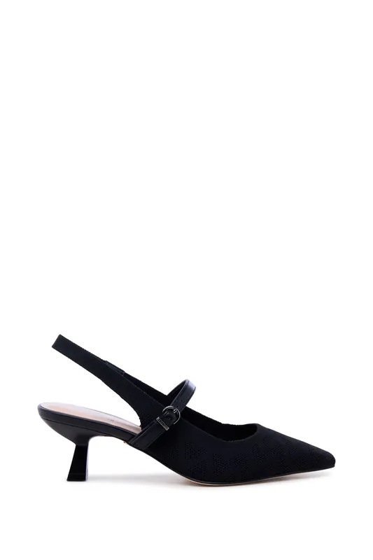 Tropicana' Sling Back Low Heel Shoes - Paradox London