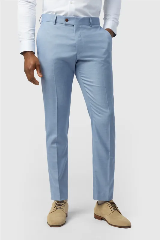 Flat Fronted Slim Fit Suit Trousers - Antique Rogue
