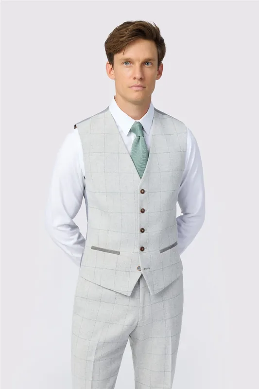 Alva Check Tweed Waistcoat - Antique Rogue