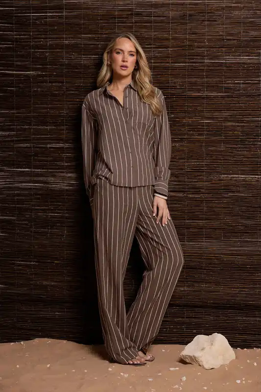 Tall Stripe Linen Shirt - Long Tall Sally