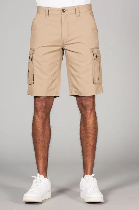 Cotton Cargo-Style Short with Pockets