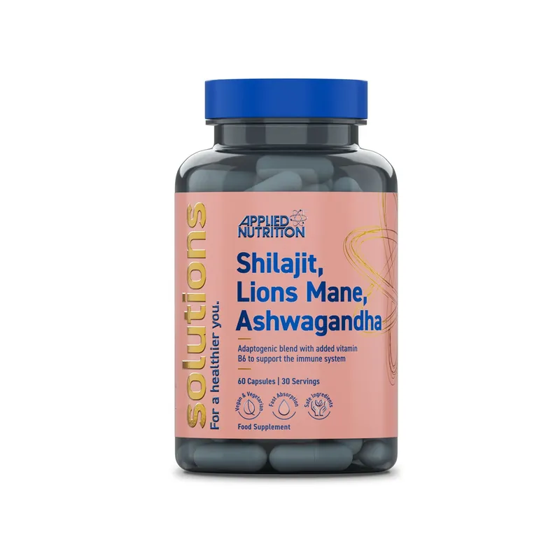 Solutions Shilajit, Lions Mane, Ashwagandha Capsules - 30 Servings