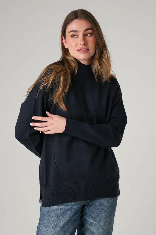 Cosy Soft Touch High Neck Seam Jumper - French Connection
