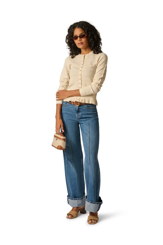 Ruffle Hem Cardigan - Adrianna Papell