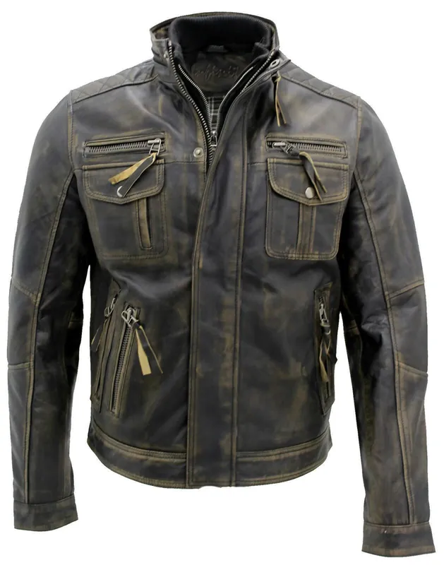 Leather Retro Biker Jacket-Toronto