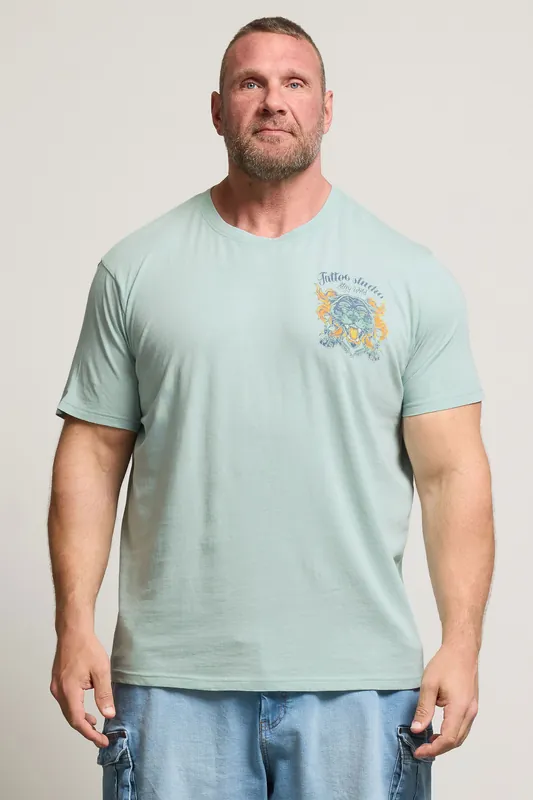Acid Wash Tiger Graphic T-Shirt