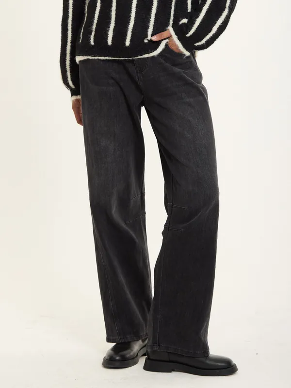 Black Relaxed Fit Jeans - Liquorish