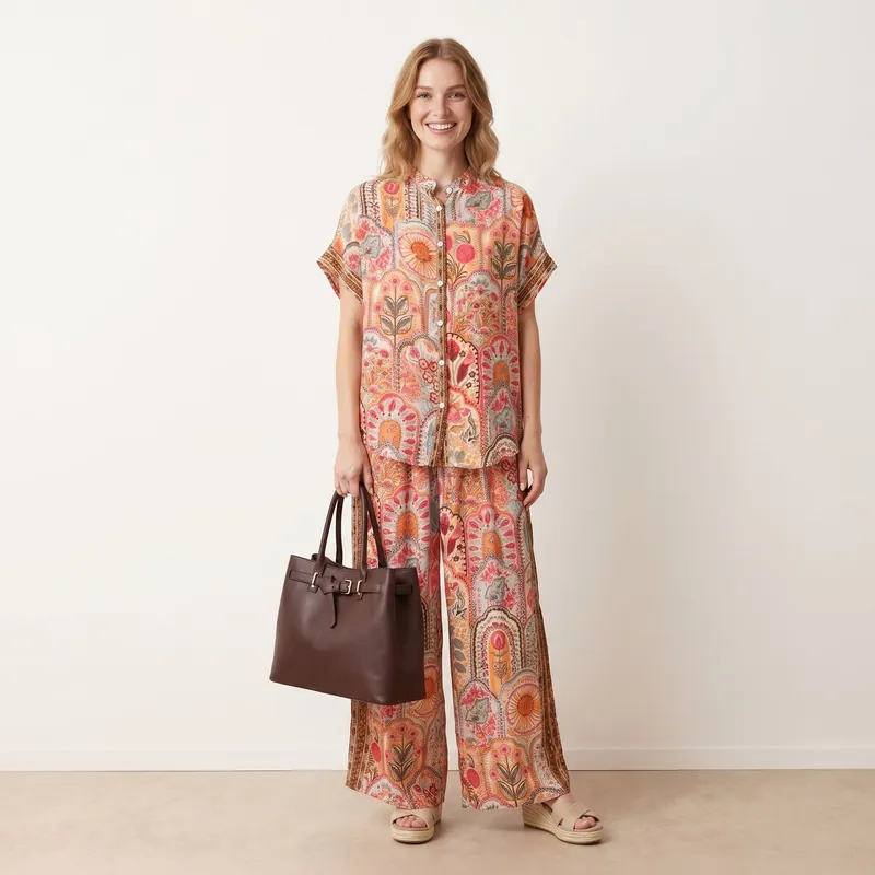 Multi Shirt Trouser Co-Ord Set