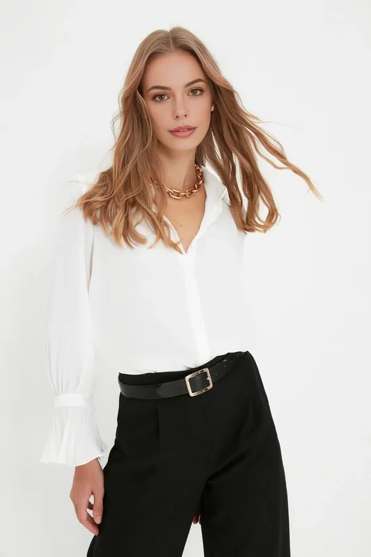 Regular Woven Shirt With Spanish Sleeve Detail - WOVCOR