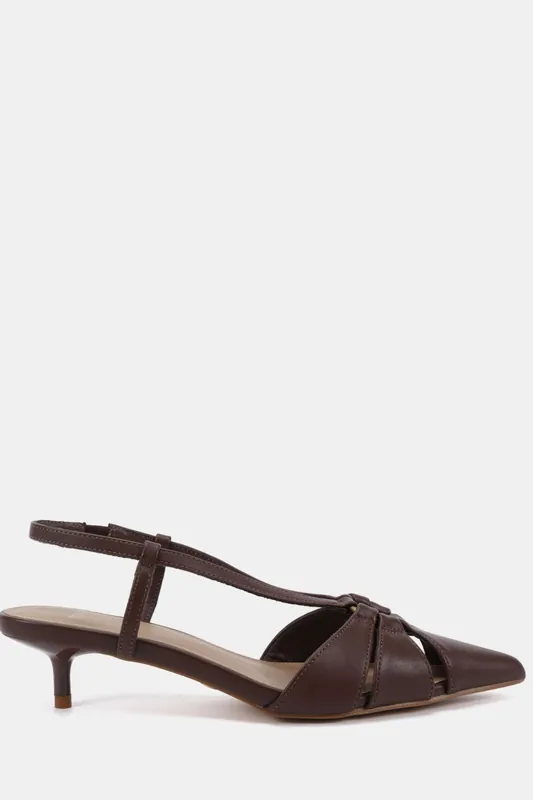 HALLY Ring Detail Low Point Slingback Court - Novo