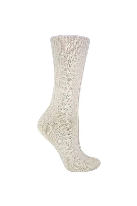 1 Pack Lightweight Soft Knitted 100% Pure Wool Bed Socks - Sock Snob