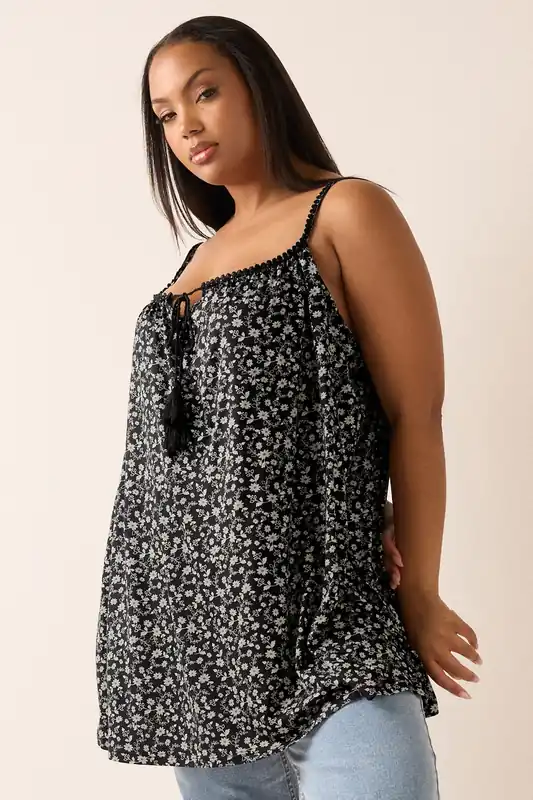 Floral Tie Vest Top - Yours