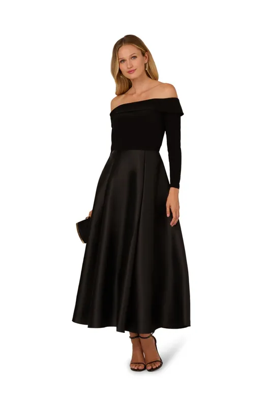 Mikado Combo Ankle Dress - Adrianna Papell