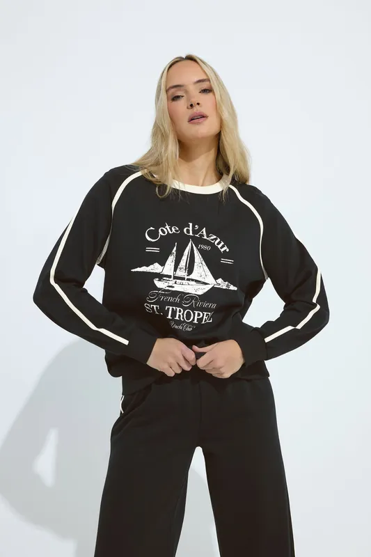 Tall Graphic Print Sweatshirt - Long Tall Sally