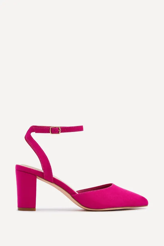 Carrie Fuchsia Faux Suede Court Heels - Linzi