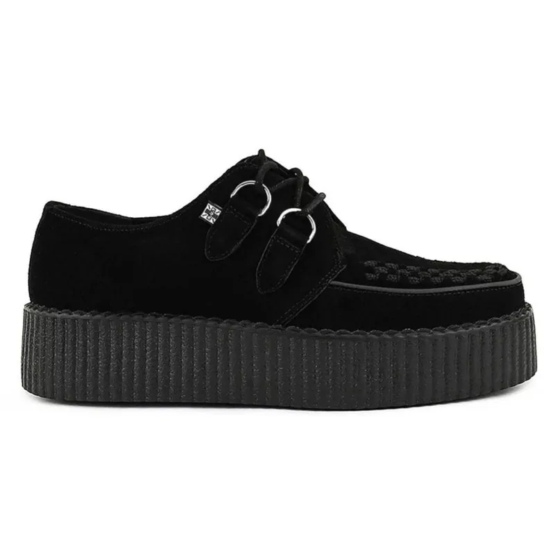 Viva High Creeper Suede Platform Lace-Up Goth Shoes