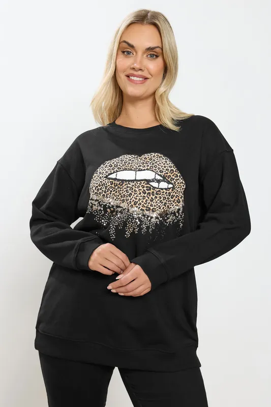 Sequin Embellished Sweatshirt - Yours