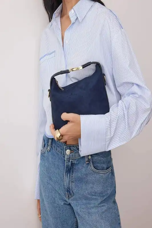 Women's Faux Suede Mini Zip Top Cross Body Bag - WOVCOR